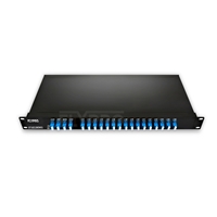 16 Channels C21-C36, with Monitor, Expansion and 1310nm Port, LC/UPC, Dual Fiber DWDM Mux Demux, FMU 1U Rack Mount