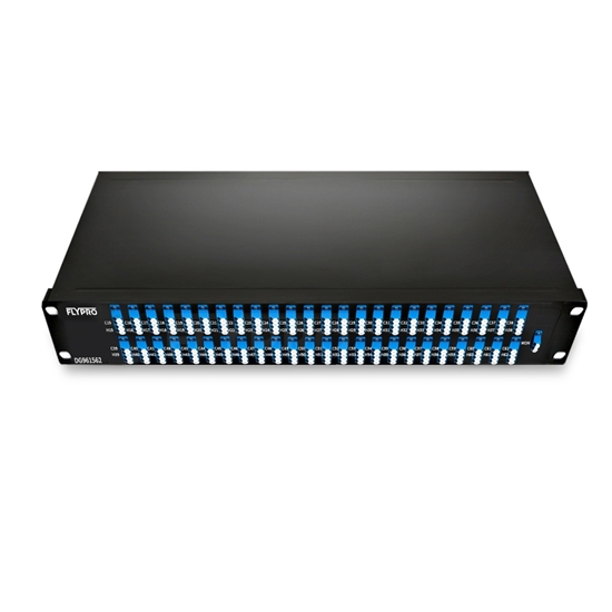 Picture of 96 Channels CH15-CH62, LC/UPC, Dual Fiber DWDM Mux Demux, AAWG, FMU 2U Rack Mount