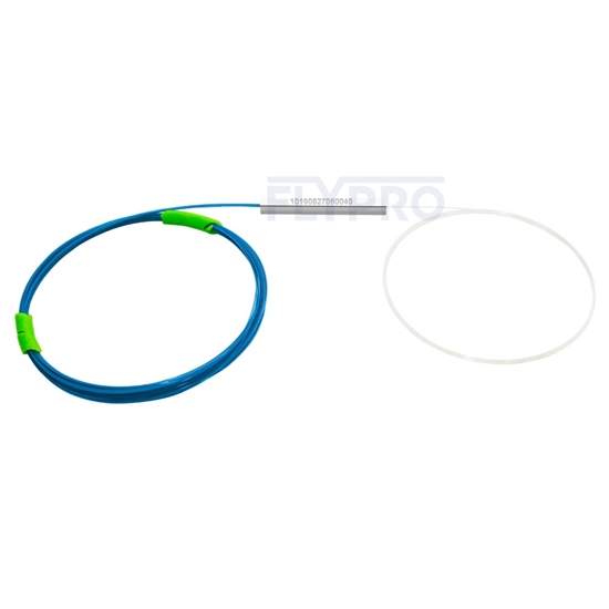 Picture of 1x4 PLC Fiber Splitter, Steel Tube, Bare Fiber 250μm, No Connector, Singlemode