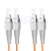 Bild von 1M FC UPC to FC UPC Duplex 2.0mm PVC(OFNR) OM1 Multimode Fiber Optic Patch Cable