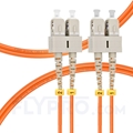 Bild von LWL-Patchkabel, 1m (3ft) SC UPC auf SC UPC Duplex OM1 Multimode PVC (OFNR) 2.0mm