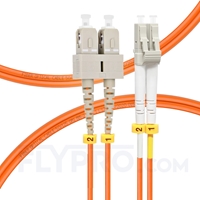 LWL-Patchkabel, 1m (3ft) LC UPC auf SC UPC Duplex OM1 Multimode PVC (OFNR) 2.0mm