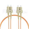 Bild von LWL-Patchkabel, 3m (10ft) SC UPC auf SC UPC Duplex OM1 Multimode PVC (OFNR) 2.0mm
