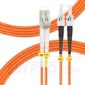 Bild von LWL-Patchkabel, 5m (16ft) LC UPC auf ST UPC Duplex OM1 Multimode PVC (OFNR) 2.0mm