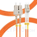Bild von 3m (10ft) LC UPC to SC UPC Duplex 3.0mm PVC (OFNR) OM1 Multimode Fiber Optic Patch Cable