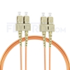 Picture of 5m (16ft) SC UPC to SC UPC Duplex 3.0mm PVC (OFNR) OM1 Multimode Fiber Optic Patch Cable