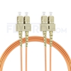 Bild von 15m (49ft) SC UPC to SC UPC Duplex 3.0mm PVC (OFNR) OM2 Multimode Fiber Optic Patch Cable