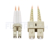 Bild von 7m (23ft) LC UPC to SC UPC Duplex 3.0mm PVC (OFNR) OM2 Multimode Fiber Optic Patch Cable