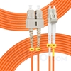 Bild von 30m (98ft) LC UPC to SC UPC Duplex 3.0mm PVC (OFNR) OM2 Multimode Fiber Optic Patch Cable