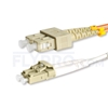 Bild von 30m (98ft) LC UPC to SC UPC Duplex 3.0mm PVC (OFNR) OM2 Multimode Fiber Optic Patch Cable