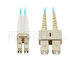 Bild von LWL-Patchkabel, 1m (3ft) LC UPC auf SC UPC Duplex OM3 Multimode PVC (OFNR) 2.0mm