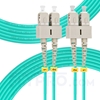 10m (33ft) SC UPC to SC UPC Duplex OM3 Multimode PVC (OFNR) 2.0mm Fiber Optic Patch Cable