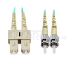 Bild von 3m (10ft) SC UPC to ST UPC Duplex OM3 Multimode PVC (OFNR) 2.0mm Fiber Optic Patch Cable