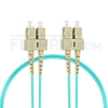Image de 3m SC UPC vers SC UPC Duplex 3,0mm PVC (OFNR) OM4 Jarretière Optique Multimode