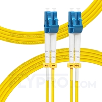 Image de 5m LC UPC vers LC UPC Duplex OS2 PVC (OFNR) 2,0mm Jarretière Optique Monomode