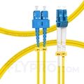Picture of 2m (7ft) LC UPC to SC UPC Duplex OS2 Single Mode PVC (OFNR) 2.0mm Fiber Optic Patch Cable