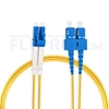 Bild von LWL-Patchkabel, 5m (16ft) LC UPC auf SC UPC Duplex OS2 Singlemode PVC (OFNR) 2.0mm