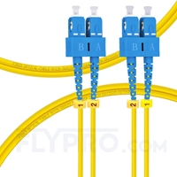 LWL-Patchkabel, 1m (3ft) SC UPC auf SC UPC Duplex OS2 Singlemode PVC (OFNR) 2.0mm