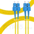 Picture of 5m (16ft) SC UPC to SC UPC Duplex OS2 Single Mode PVC (OFNR) 2.0mm Fiber Optic Patch Cable
