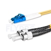 Image de 2m LC UPC vers ST UPC Duplex 2,0mm PVC (OFNR) OS2 Jarretière Optique Monomode
