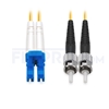 Image de 2m LC UPC vers ST UPC Duplex 2,0mm PVC (OFNR) OS2 Jarretière Optique Monomode