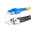 Bild von LWL-Patchkabel, 1m (3ft) SC UPC auf ST UPC Duplex OS2 Singlemode PVC (OFNR) 2.0mm