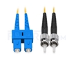 Bild von LWL-Patchkabel, 1m (3ft) SC UPC auf ST UPC Duplex OS2 Singlemode PVC (OFNR) 2.0mm