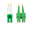Bild von LWL-Patchkabel, 3m (10ft) LC APC auf SC APC Duplex OS2 Singlemode PVC (OFNR) 2.0mm