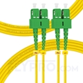 Picture of 3m (10ft) SC APC to SC APC Duplex OS2 Single Mode PVC (OFNR) 2.0mm Fiber Optic Patch Cable