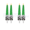 Bild von LWL-Patchkabel, 1m (3ft) ST APC auf ST APC Duplex OS2 Singlemode PVC (OFNR) 2.0mm