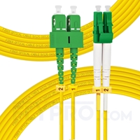 15m (49ft) LC APC to SC APC Duplex 3.0mm PVC (OFNR) 9/125 Single Mode Fiber Patch Cable