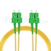 Bild von 20m (66ft) SC APC to SC APC Duplex 3.0mm PVC (OFNR) 9/125 Single Mode Fiber Patch Cable