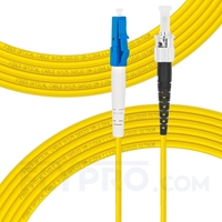 15m LC UPC vers ST UPC Simplex 2,0mm PVC (OFNR) OS2 Jarretière Optique Monomode