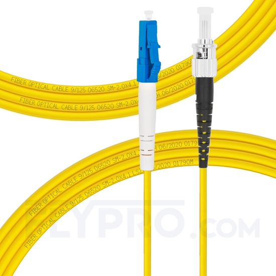 Image de 3m LC UPC vers ST UPC Simplex 2,0mm PVC (OFNR) OS2 Jarretière Optique Monomode