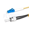 Picture of 1m (3ft) LC UPC to ST UPC Simplex OS2 Single Mode PVC (OFNR) 2.0mm Fiber Optic Patch Cable