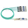 Picture of 20m (66ft) Cisco QSFP-4SFP25G-AOC20M Compatible 100G QSFP28 to 4x25G SFP28 Breakout Active Optical Cable