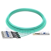 Picture of 25m (82ft) Avago AFBR-7IER25Z Compatible 40G QSFP+ to 4x10G SFP+ Breakout Active Optical Cable