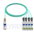 Picture of 10m (33ft) Cisco QSFP-4X10G-AOC10M Compatible 40G QSFP+ to 4x10G SFP+ Breakout Active Optical Cable