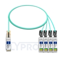 Picture of 2m (7ft) Dell CBL-QSFP-4X10G-AOC2M Compatible 40G QSFP+ to 4x10G SFP+ Breakout Active Optical Cable