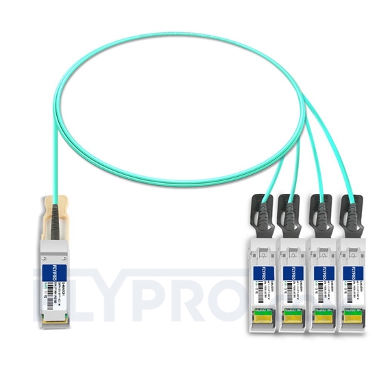 Bild von Extreme Networks 10GB-4-F01-QSFP Kompatibles 40G QSFP+ auf 4x10G SFP+ Breakout Aktives Optisches Kabel (AOC), 1m (3ft)