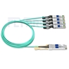 Picture of 15m (49ft) Extreme Networks 10GB-4-F15-QSFP Compatible 40G QSFP+ to 4x10G SFP+ Breakout Active Optical Cable