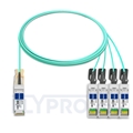 Picture of 5m (16ft) Juniper Networks JNP-QSFP-AOCBO-5M Compatible 40G QSFP+ to 4x10G SFP+ Breakout Active Optical Cable