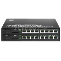 8x 10/100/1000Base-T RJ45~1x 1000Base-X SFP Rainure SC Unmanaged Gigabit Ethernet Media Converter, Simplex, 1310nm/1550nm, 20km