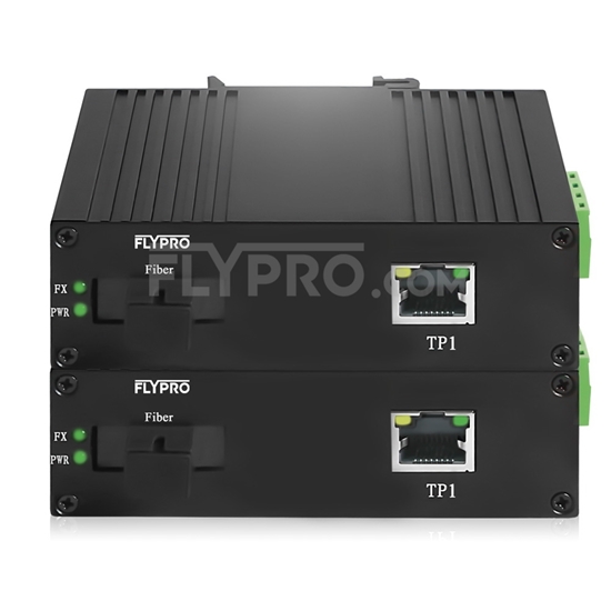 Bild von 1x 10/100/1000Base-T RJ45 vers 1x 1000Base-X SFP Rainure SC Unmanaged Gigabit Ethernet Media Converter, Simplex, 1310nm/1550nm,20km Industrial Grade