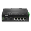 Bild von 4x 10/100/1000Base-T RJ45 vers 1x 1000Base-X SFP SC Unmanaged Gigabit Ethernet Media Converter, Simplex, 1310nm/1550nm,20km, Industrial