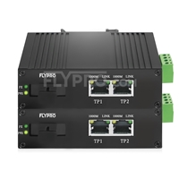 Mini 2x 10/100/1000Base-T RJ45 vers 1x 1000Base-X SFP Rainure SC Unmanaged Gigabit Ethernet Media Converter, Simplex, 1310nm/1550nm,20km, Industrial