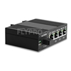 Bild von Mini 4x 10/100/1000Base-T RJ45 vers 1x 1000Base-X SFP Rainure SC Unmanaged Gigabit Ethernet Media Converter, Simplex, 1310nm/1550nm,20km, Industrial