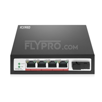 4x 10/100Base-T RJ45 ~ 1x 100Base-X SFP Rainure SC Unmanaged PoE Switch,Single Fiber, 1310nm/1550nm 20km