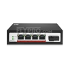 Bild von 4x 10/100Base-T RJ45 ~ 1x 100Base-X SFP Rainure SC Unmanaged PoE Switch,Single Fiber, 1310nm/1550nm 20km