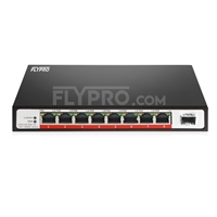 8x 10/100/1000Base-T RJ45 ~ 1x 1000Base-X SFP Unmanaged PoE Switch